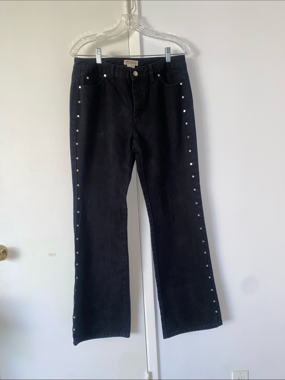 Michael Kors Studded Bootcut Black Jeans Size 6 - Picture 5 of 5